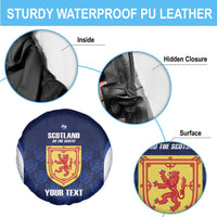 Custom Scotland Cricket Spare Tire Cover Go Scots Thistle Pattern - Wonder Print Shop