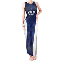 Custom Scotland Cricket Tank Maxi Dress Go Scots Thistle Pattern - Wonder Print Shop
