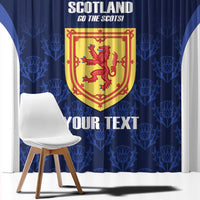 Custom Scotland Cricket Window Curtain Go Scots Thistle Pattern - Wonder Print Shop