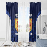 Custom Scotland Cricket Window Curtain Go Scots Thistle Pattern - Wonder Print Shop