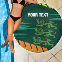 Custom Guernsey Cricket Beach Blanket Go Champions - Wonder Print Shop