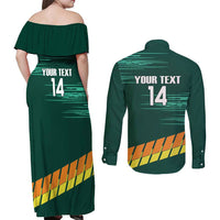 Custom Guernsey Cricket Couples Matching Off Shoulder Maxi Dress and Long Sleeve Button Shirt Go Champions - Wonder Print Shop