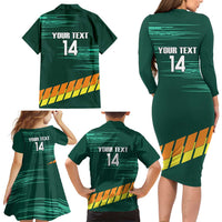 Custom Guernsey Cricket Family Matching Long Sleeve Bodycon Dress and Hawaiian Shirt Go Champions - Wonder Print Shop