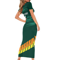 Custom Guernsey Cricket Family Matching Short Sleeve Bodycon Dress and Hawaiian Shirt Go Champions - Wonder Print Shop