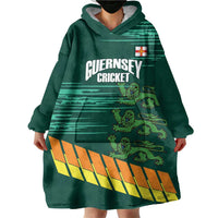 Custom Guernsey Cricket Wearable Blanket Hoodie Go Champions - Wonder Print Shop