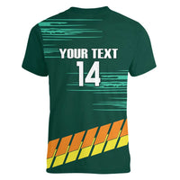 Custom Guernsey Cricket Women V-Neck T-Shirt Go Champions - Wonder Print Shop
