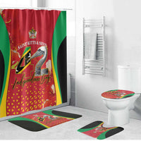 Saint Kitts and Nevis Bathroom Set Pelican 42nd Independence Anniversary - Wonder Print Shop