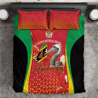 Saint Kitts and Nevis Bedding Set Pelican 42nd Independence Anniversary - Wonder Print Shop