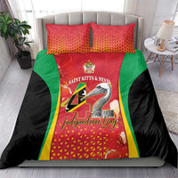 Saint Kitts and Nevis Bedding Set Pelican 42nd Independence Anniversary - Wonder Print Shop