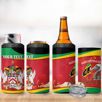 Personalized Saint Kitts and Nevis 4 in 1 Can Cooler Tumbler Pelican 42nd Independence Anniversary - Wonder Print Shop