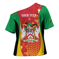 Personalized Saint Kitts and Nevis Cross Shoulder Shirt Pelican 42nd Independence Anniversary - Wonder Print Shop