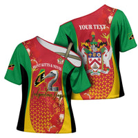 Personalized Saint Kitts and Nevis Cross Shoulder Shirt Pelican 42nd Independence Anniversary - Wonder Print Shop