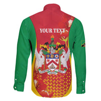 Personalized Saint Kitts and Nevis Family Matching Off The Shoulder Long Sleeve Dress and Hawaiian Shirt Pelican 42nd Independence Anniversary - Wonder Print Shop