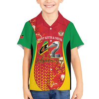 Personalized Saint Kitts and Nevis Family Matching Puletasi and Hawaiian Shirt Pelican 42nd Independence Anniversary - Wonder Print Shop