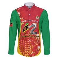 Personalized Saint Kitts and Nevis Family Matching Short Sleeve Bodycon Dress and Hawaiian Shirt Pelican 42nd Independence Anniversary - Wonder Print Shop