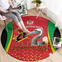 Saint Kitts and Nevis Round Carpet Pelican 42nd Independence Anniversary - Wonder Print Shop
