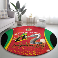 Saint Kitts and Nevis Round Carpet Pelican 42nd Independence Anniversary - Wonder Print Shop