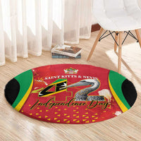 Saint Kitts and Nevis Round Carpet Pelican 42nd Independence Anniversary - Wonder Print Shop