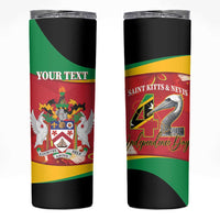 Personalized Saint Kitts and Nevis Skinny Tumbler Pelican 42nd Independence Anniversary - Wonder Print Shop