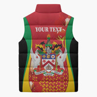 Personalized Saint Kitts and Nevis Sleeveless Puffer Jacket Pelican 42nd Independence Anniversary - Wonder Print Shop