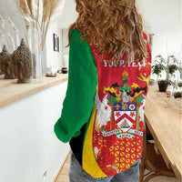 Personalized Saint Kitts and Nevis Women Casual Shirt Pelican 42nd Independence Anniversary - Wonder Print Shop