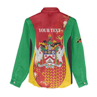 Personalized Saint Kitts and Nevis Women Casual Shirt Pelican 42nd Independence Anniversary - Wonder Print Shop