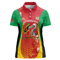 Personalized Saint Kitts and Nevis Women Polo Shirt Pelican 42nd Independence Anniversary - Wonder Print Shop