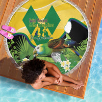Saint Vincent and the Grenadines Beach Blanket Amazona Guildingii 46 Years Of Independence - Wonder Print Shop