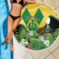 Saint Vincent and the Grenadines Beach Blanket Amazona Guildingii 46 Years Of Independence - Wonder Print Shop