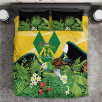 Saint Vincent and the Grenadines Bedding Set Amazona Guildingii 46 Years Of Independence - Wonder Print Shop