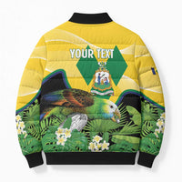 Personalized Saint Vincent and the Grenadines Bomber Puffer Jacket Amazona Guildingii 46 Years Of Independence - Wonder Print Shop