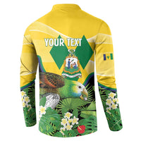 Personalized Saint Vincent and the Grenadines Button Sweatshirt Amazona Guildingii 46 Years Of Independence - Wonder Print Shop