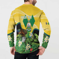 Personalized Saint Vincent and the Grenadines Button Sweatshirt Amazona Guildingii 46 Years Of Independence - Wonder Print Shop