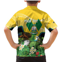 Personalized Saint Vincent and the Grenadines Family Matching Mermaid Dress and Hawaiian Shirt Amazona Guildingii 46 Years Of Independence - Wonder Print Shop