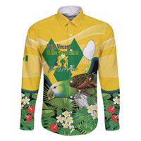 Personalized Saint Vincent and the Grenadines Family Matching Off The Shoulder Long Sleeve Dress and Hawaiian Shirt Amazona Guildingii 46 Years Of Independence - Wonder Print Shop