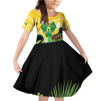 Personalized Saint Vincent and the Grenadines Family Matching Off Shoulder Short Dress and Hawaiian Shirt Amazona Guildingii 46 Years Of Independence - Wonder Print Shop