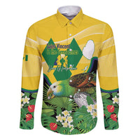 Personalized Saint Vincent and the Grenadines Family Matching Short Sleeve Bodycon Dress and Hawaiian Shirt Amazona Guildingii 46 Years Of Independence - Wonder Print Shop