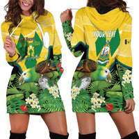 Personalized Saint Vincent and the Grenadines Hoodie Dress Amazona Guildingii 46 Years Of Independence - Wonder Print Shop