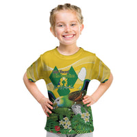 Personalized Saint Vincent and the Grenadines Kid T Shirt Amazona Guildingii 46 Years Of Independence - Wonder Print Shop