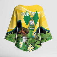 Personalized Saint Vincent and the Grenadines Kimono Sleeve Blouse Amazona Guildingii 46 Years Of Independence - Wonder Print Shop