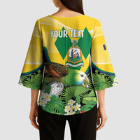 Personalized Saint Vincent and the Grenadines Kimono Sleeve Blouse Amazona Guildingii 46 Years Of Independence - Wonder Print Shop