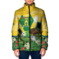 Personalized Saint Vincent and the Grenadines Padded Jacket Amazona Guildingii 46 Years Of Independence - Wonder Print Shop
