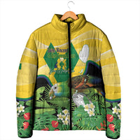 Personalized Saint Vincent and the Grenadines Padded Jacket Amazona Guildingii 46 Years Of Independence - Wonder Print Shop