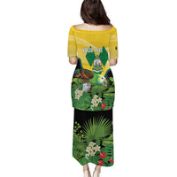 Personalized Saint Vincent and the Grenadines Puletasi Amazona Guildingii 46 Years Of Independence - Wonder Print Shop