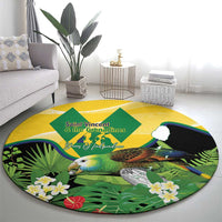 Saint Vincent and the Grenadines Round Carpet Amazona Guildingii 46 Years Of Independence - Wonder Print Shop