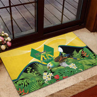 Saint Vincent and the Grenadines Rubber Doormat Amazona Guildingii 46 Years Of Independence - Wonder Print Shop