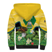 Personalized Saint Vincent and the Grenadines Sherpa Hoodie Amazona Guildingii 46 Years Of Independence - Wonder Print Shop