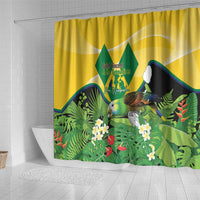 Saint Vincent and the Grenadines Shower Curtain Amazona Guildingii 46 Years Of Independence - Wonder Print Shop