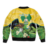 Personalized Saint Vincent and the Grenadines Sleeve Zip Bomber Jacket Amazona Guildingii 46 Years Of Independence - Wonder Print Shop