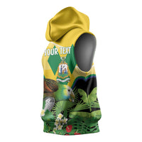 Personalized Saint Vincent and the Grenadines Sleeveless Hoodie Amazona Guildingii 46 Years Of Independence - Wonder Print Shop
